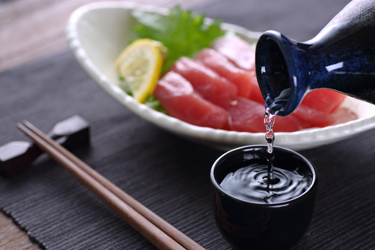 sake and sashimi